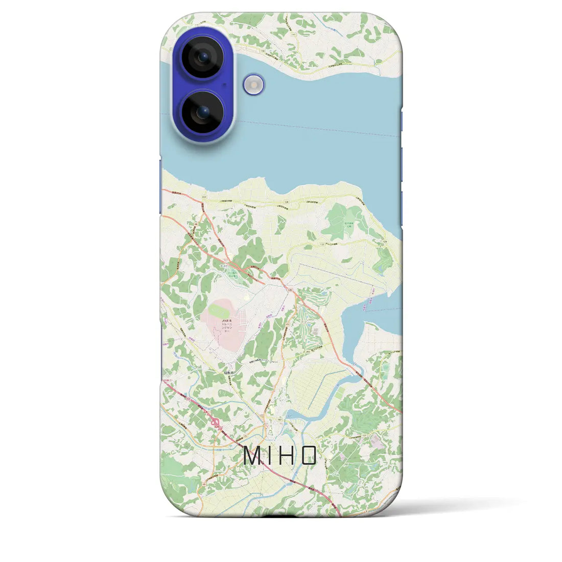 【美浦（茨城県）】地図柄iPhoneケース（バックカバータイプ）ナチュラル・iPhone 16 Pro Max 用