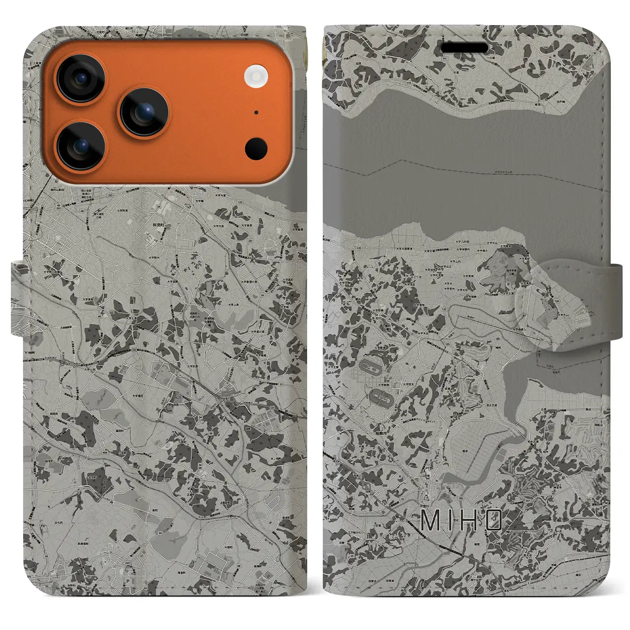 【美浦（茨城県）】地図柄iPhoneケース（手帳タイプ）