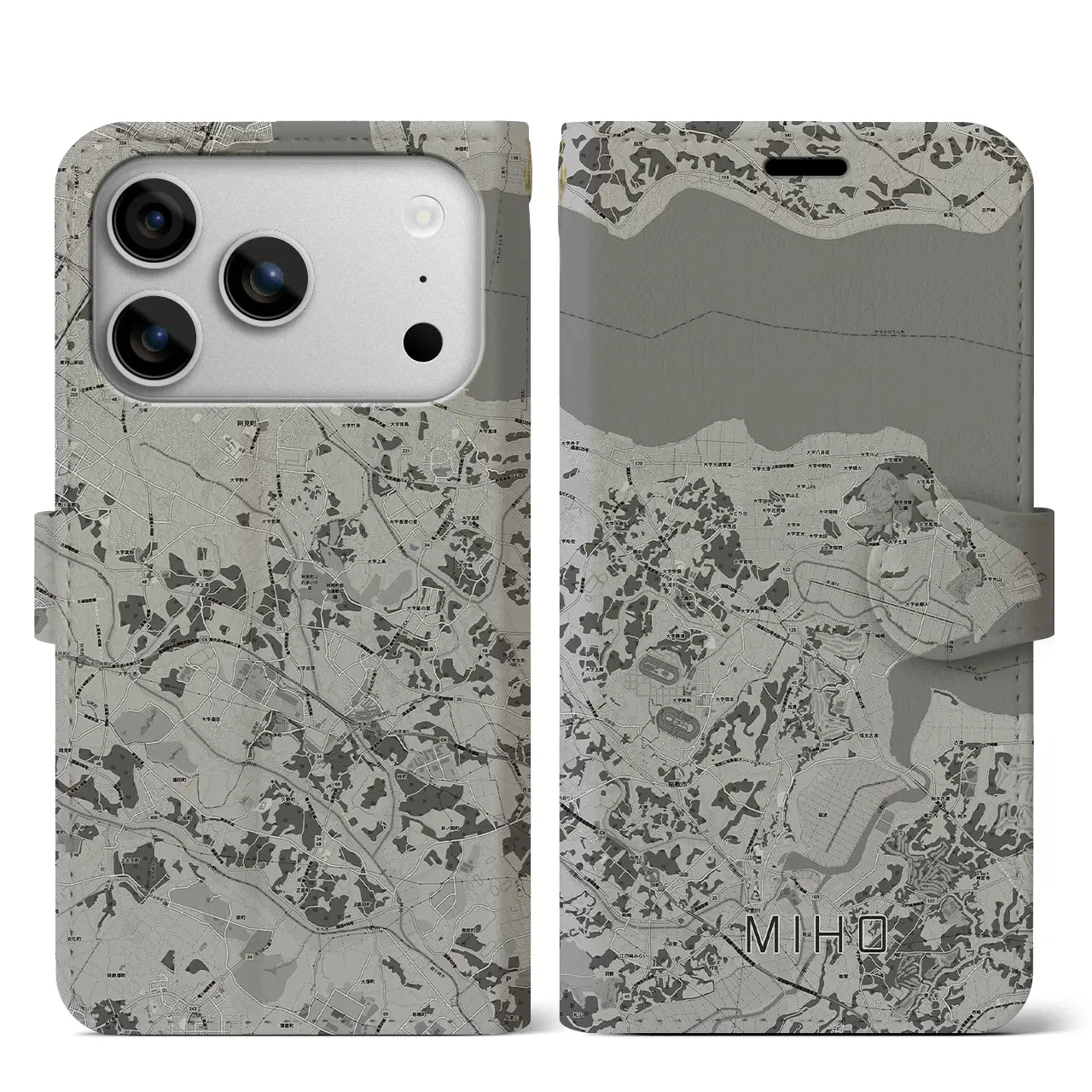 【美浦（茨城県）】地図柄iPhoneケース（手帳タイプ）