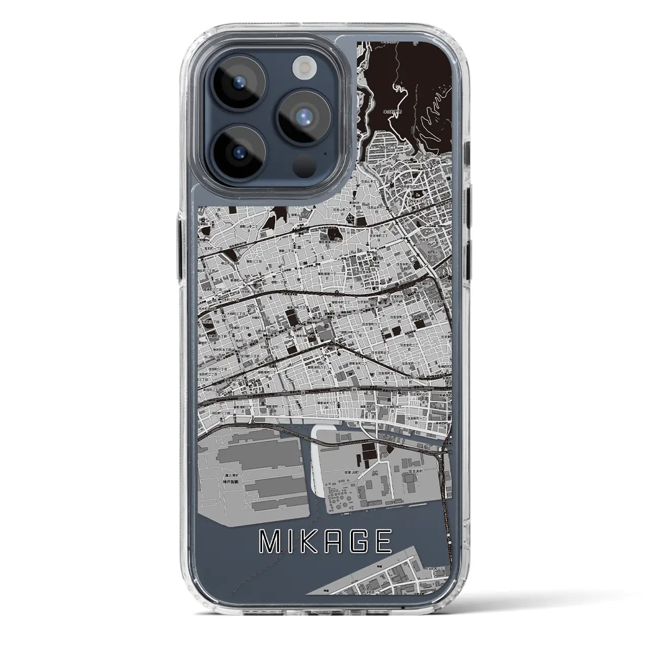 【御影（兵庫県）】地図柄iPhoneケース（MagSafeタイプ）