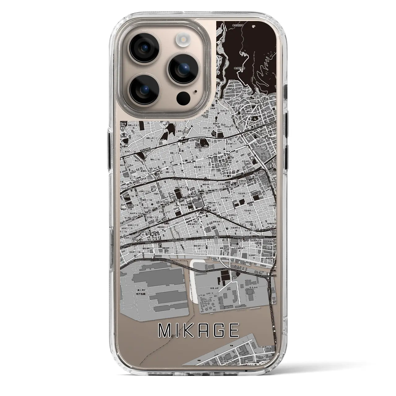 【御影（兵庫県）】地図柄iPhoneケース（MagSafeタイプ）