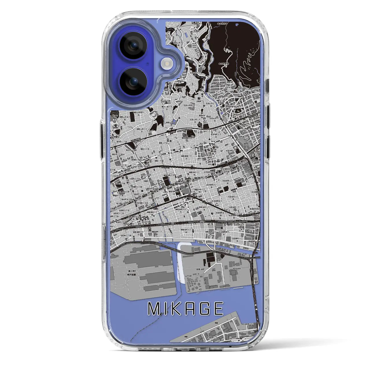 【御影（兵庫県）】地図柄iPhoneケース（MagSafeタイプ）