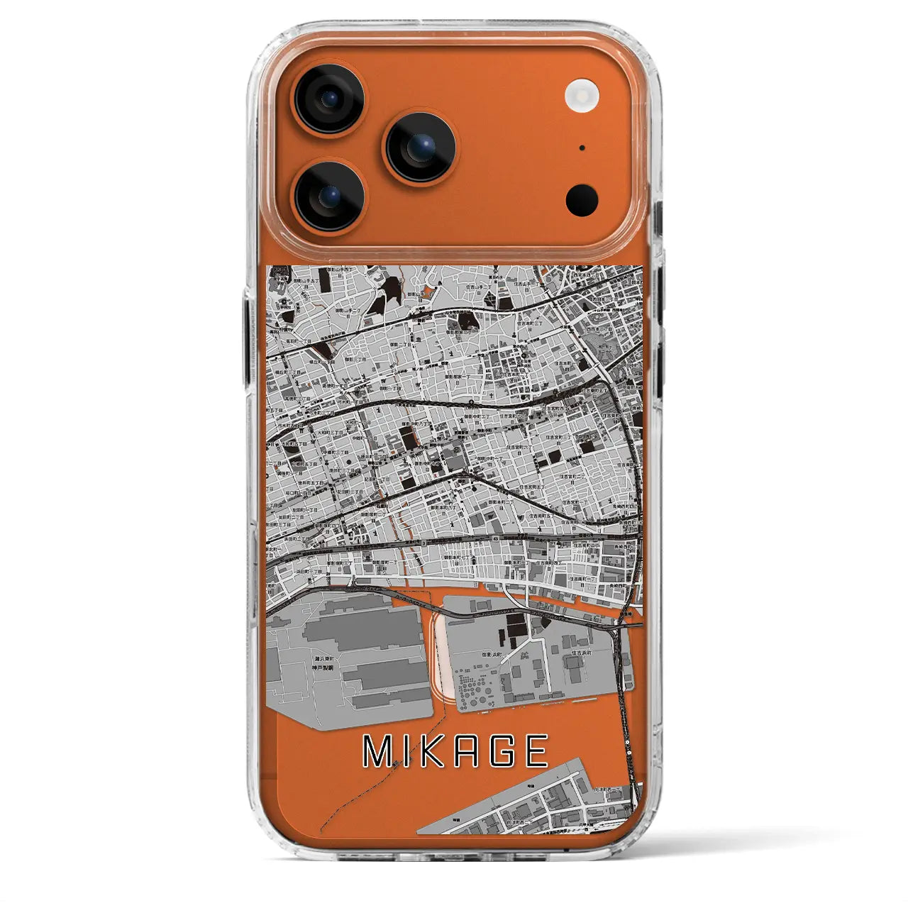 【御影（兵庫県）】地図柄iPhoneケース（MagSafeタイプ）