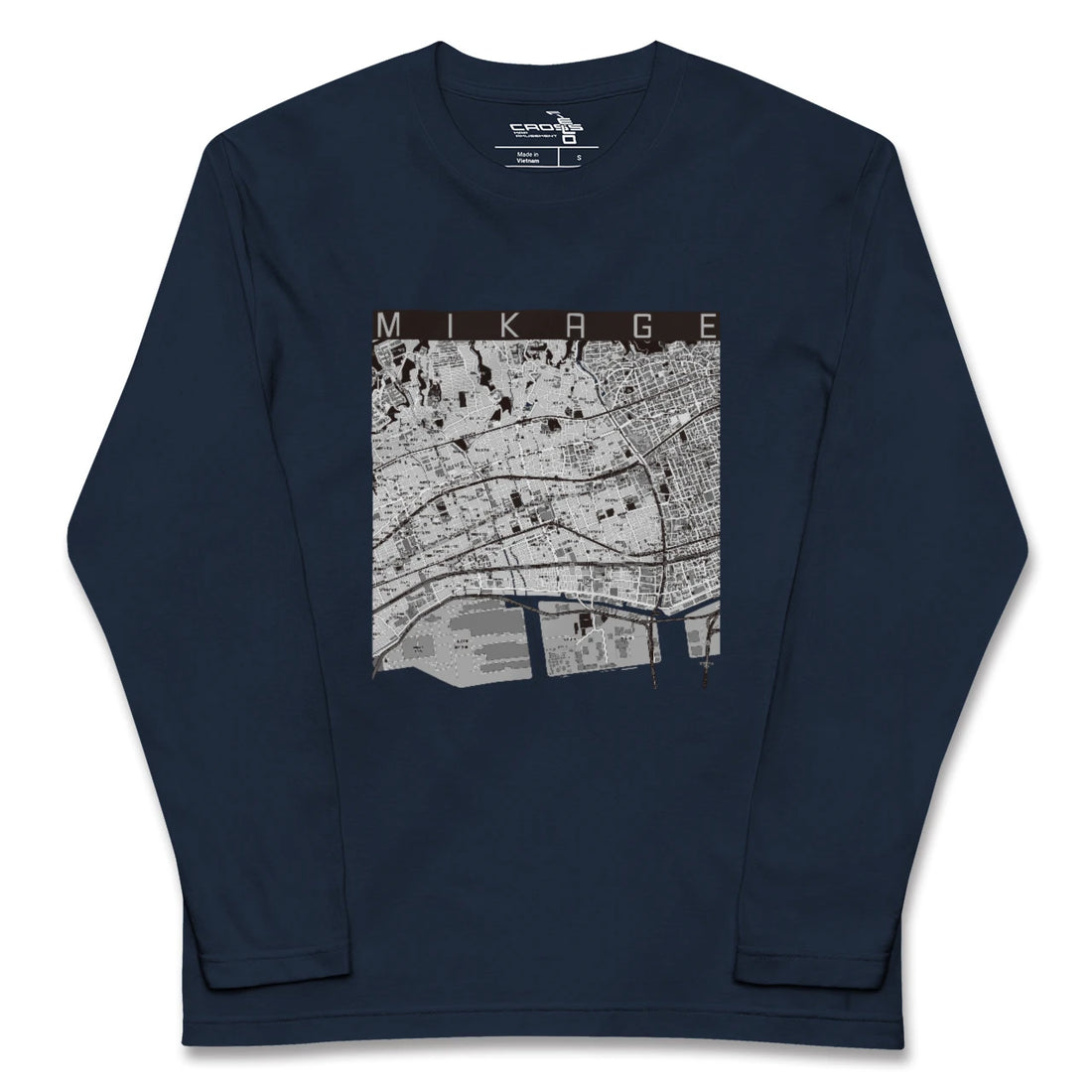 【御影（兵庫県）】地図柄ロングスリーブTシャツ