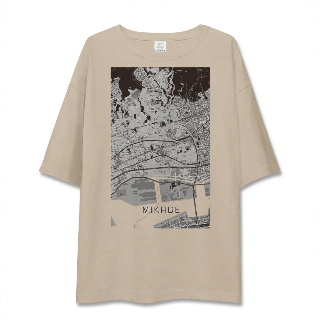 【御影（兵庫県）】地図柄ビッグシルエットTシャツ
