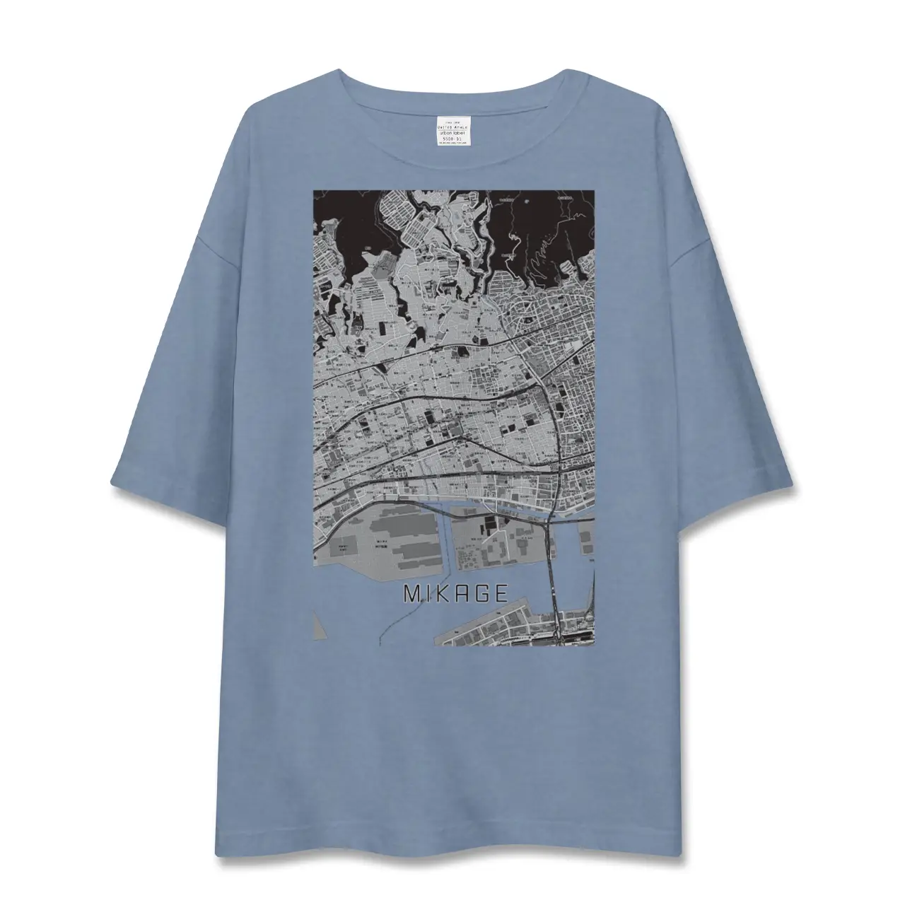 【御影（兵庫県）】地図柄ビッグシルエットTシャツ