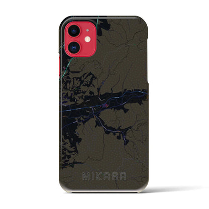 【三笠（北海道）】地図柄iPhoneケース（バックカバータイプ）