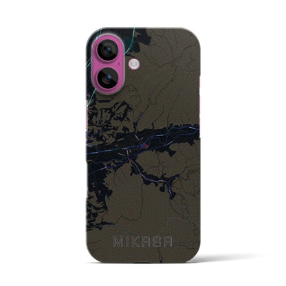 【三笠（北海道）】地図柄iPhoneケース（バックカバータイプ）