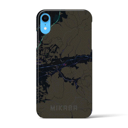 【三笠（北海道）】地図柄iPhoneケース（バックカバータイプ）