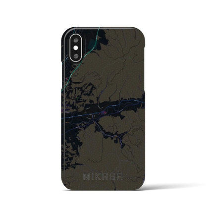 【三笠（北海道）】地図柄iPhoneケース（バックカバータイプ）