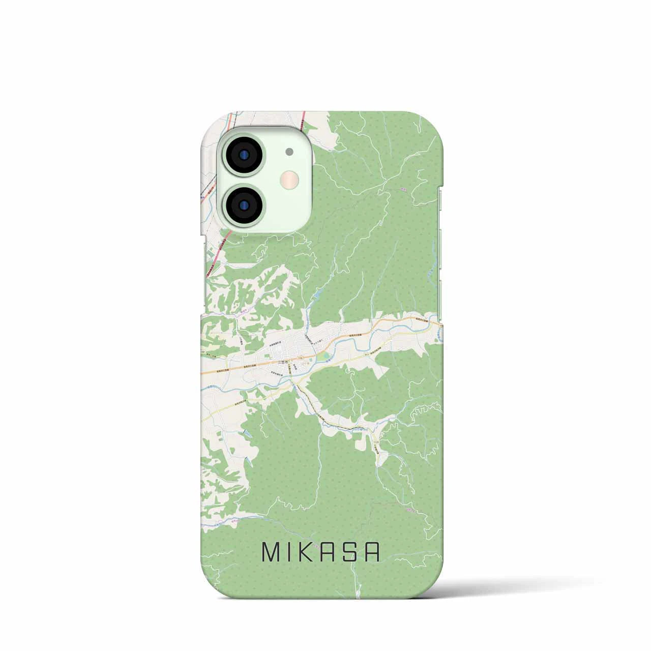 【三笠（北海道）】地図柄iPhoneケース（バックカバータイプ）