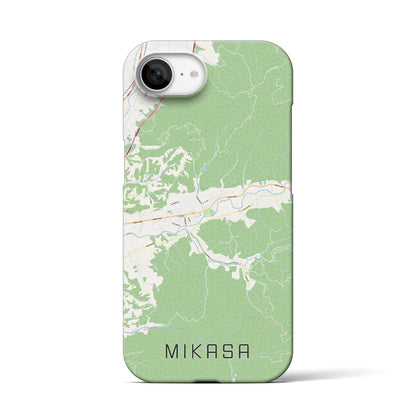 【三笠（北海道）】地図柄iPhoneケース（バックカバータイプ）