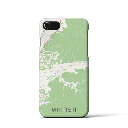 【三笠（北海道）】地図柄iPhoneケース（バックカバータイプ）