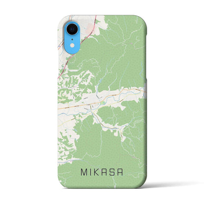 【三笠（北海道）】地図柄iPhoneケース（バックカバータイプ）