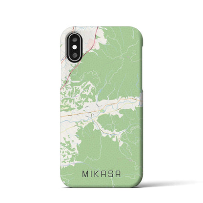 【三笠（北海道）】地図柄iPhoneケース（バックカバータイプ）