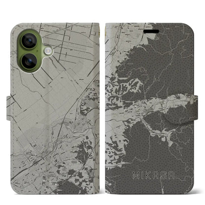 【三笠（北海道）】地図柄iPhoneケース（手帳タイプ）