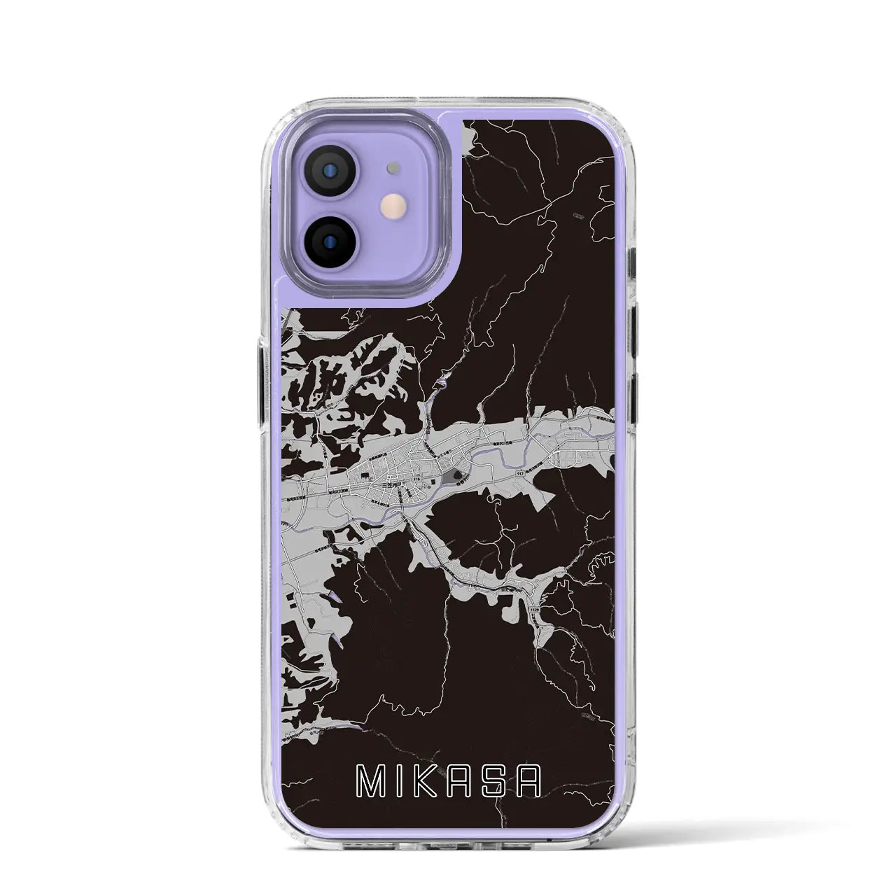 【三笠（北海道）】地図柄iPhoneケース（MagSafeタイプ）