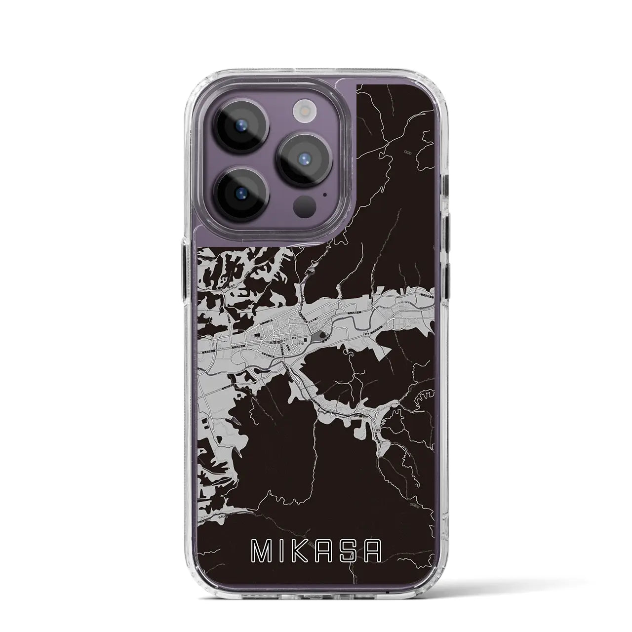 【三笠（北海道）】地図柄iPhoneケース（MagSafeタイプ）