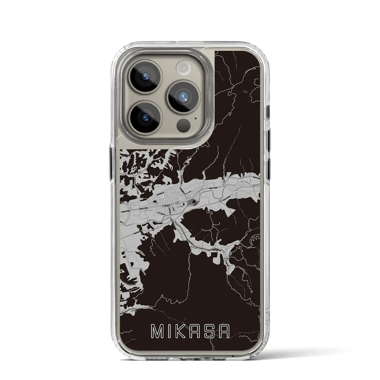 【三笠（北海道）】地図柄iPhoneケース（MagSafeタイプ）