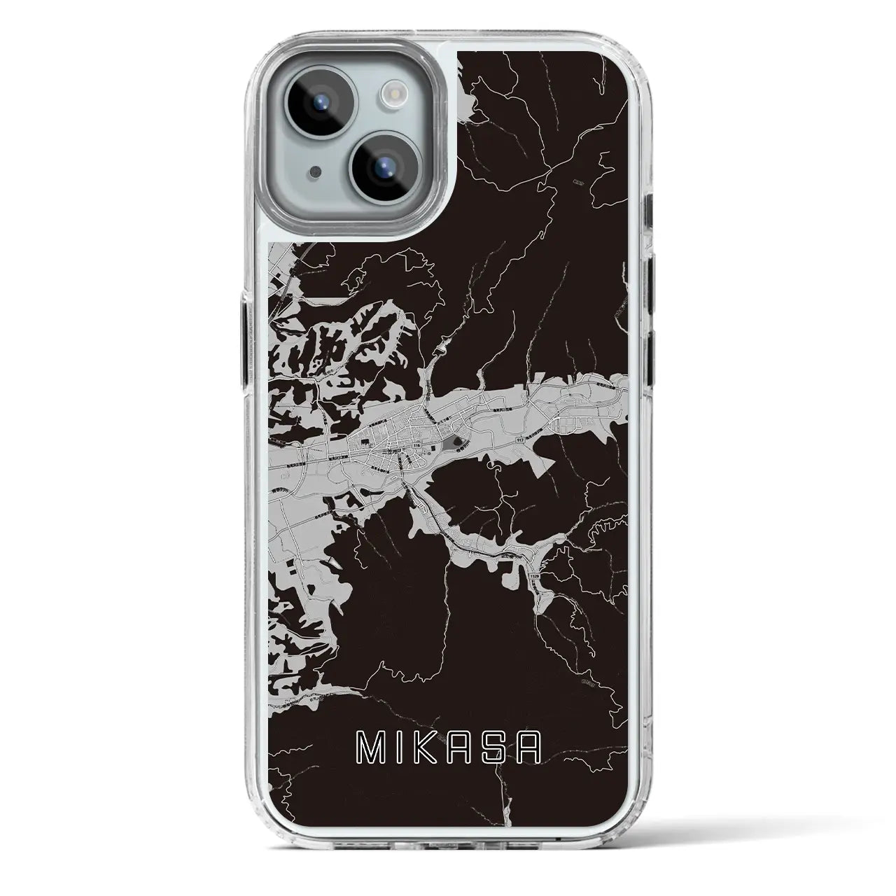 【三笠（北海道）】地図柄iPhoneケース（MagSafeタイプ）