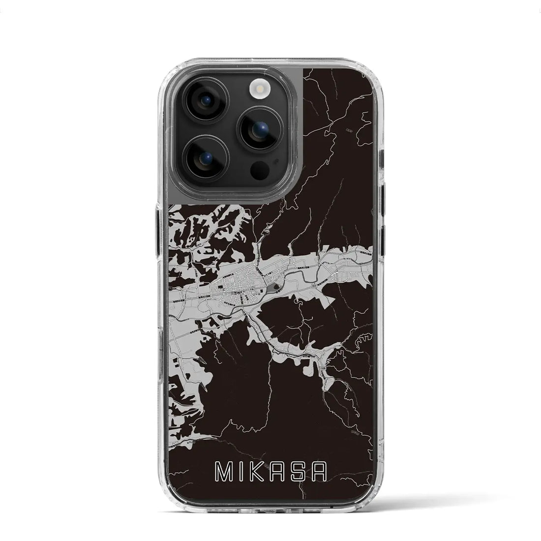 【三笠（北海道）】地図柄iPhoneケース（MagSafeタイプ）