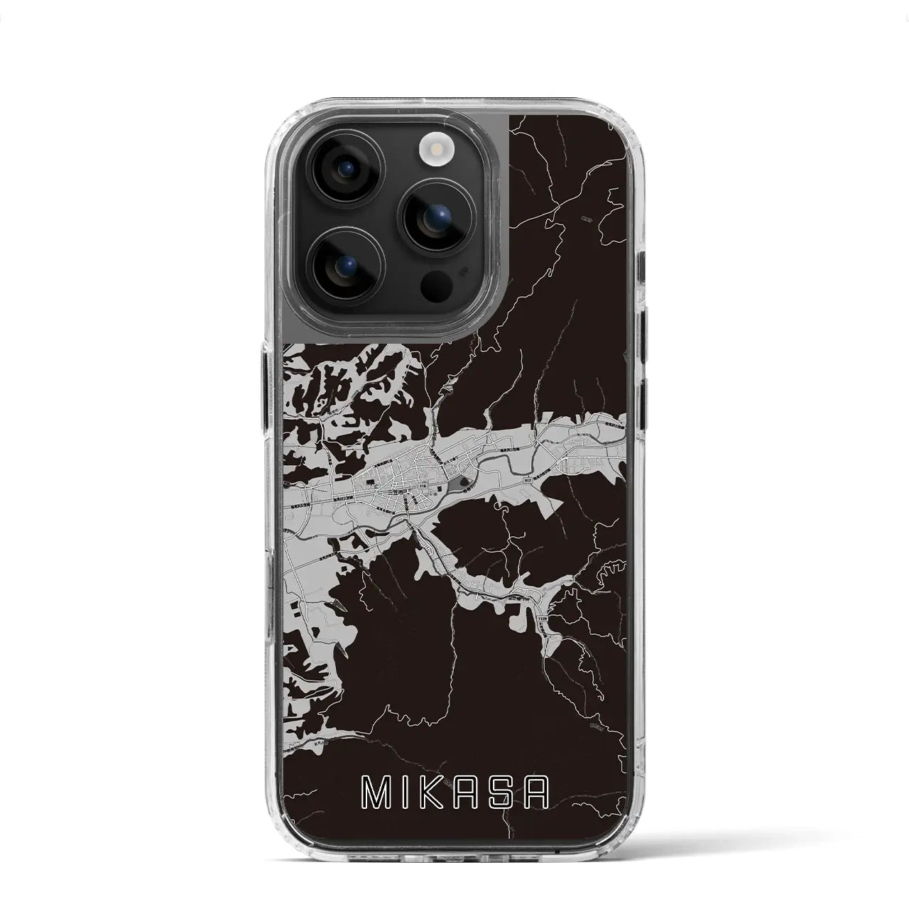 【三笠（北海道）】地図柄iPhoneケース（MagSafeタイプ）