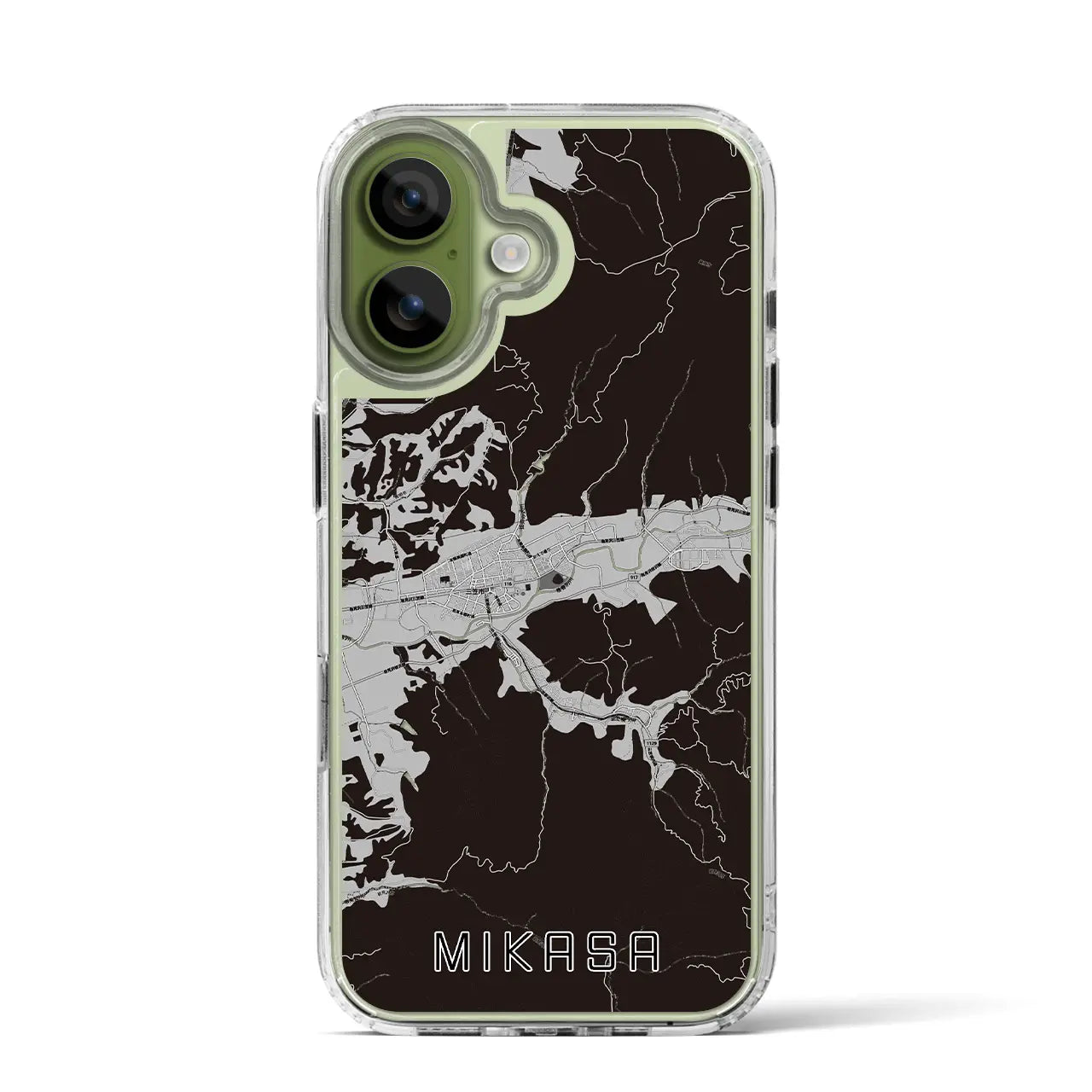 【三笠（北海道）】地図柄iPhoneケース（MagSafeタイプ）