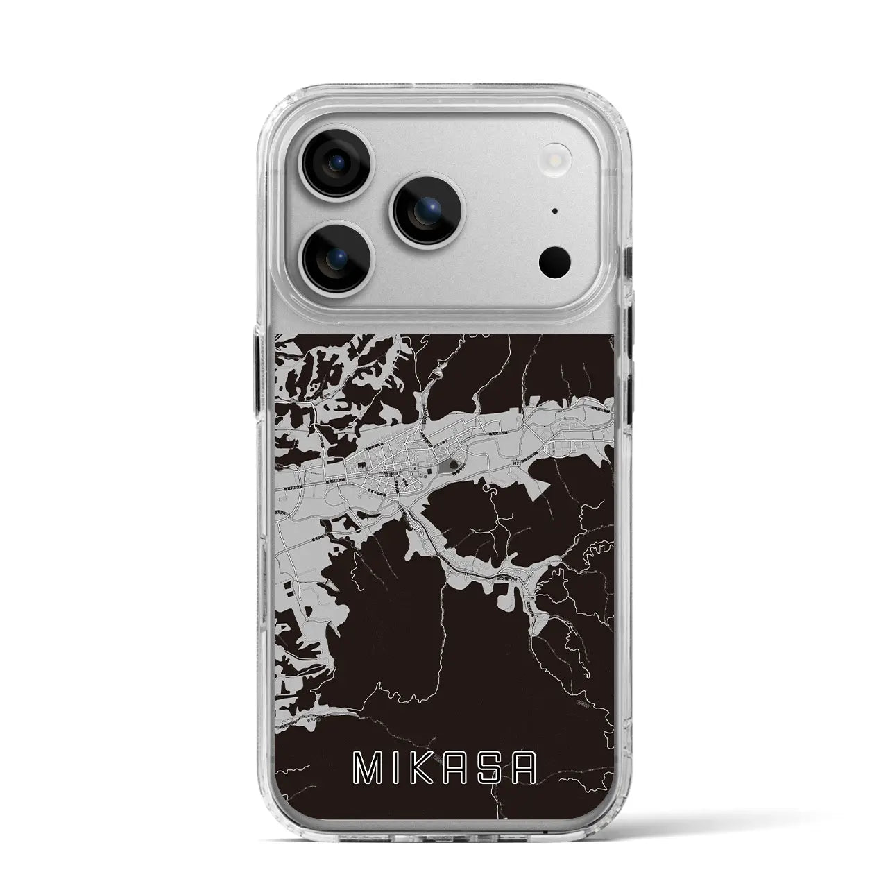【三笠（北海道）】地図柄iPhoneケース（MagSafeタイプ）