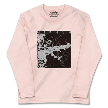 【三笠（北海道）】地図柄ロングスリーブTシャツ