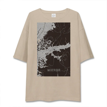 【三笠（北海道）】地図柄ビッグシルエットTシャツ