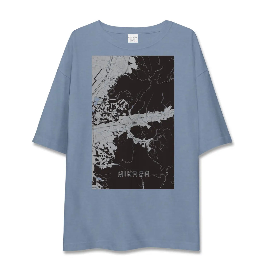 【三笠（北海道）】地図柄ビッグシルエットTシャツ
