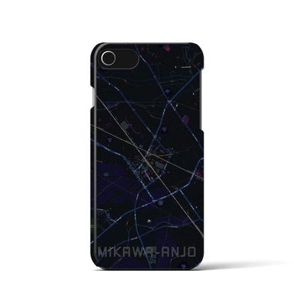 【三河安城（愛知県）】地図柄iPhoneケース（バックカバータイプ）