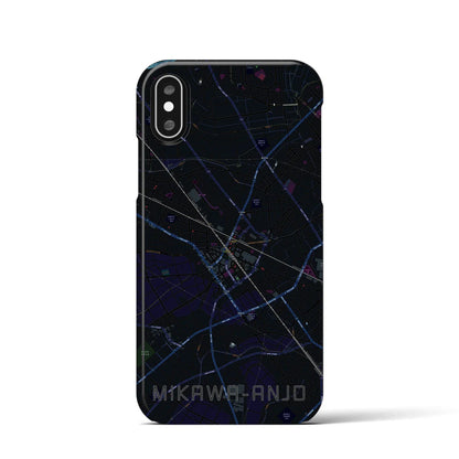 【三河安城（愛知県）】地図柄iPhoneケース（バックカバータイプ）