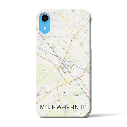 【三河安城（愛知県）】地図柄iPhoneケース（バックカバータイプ）