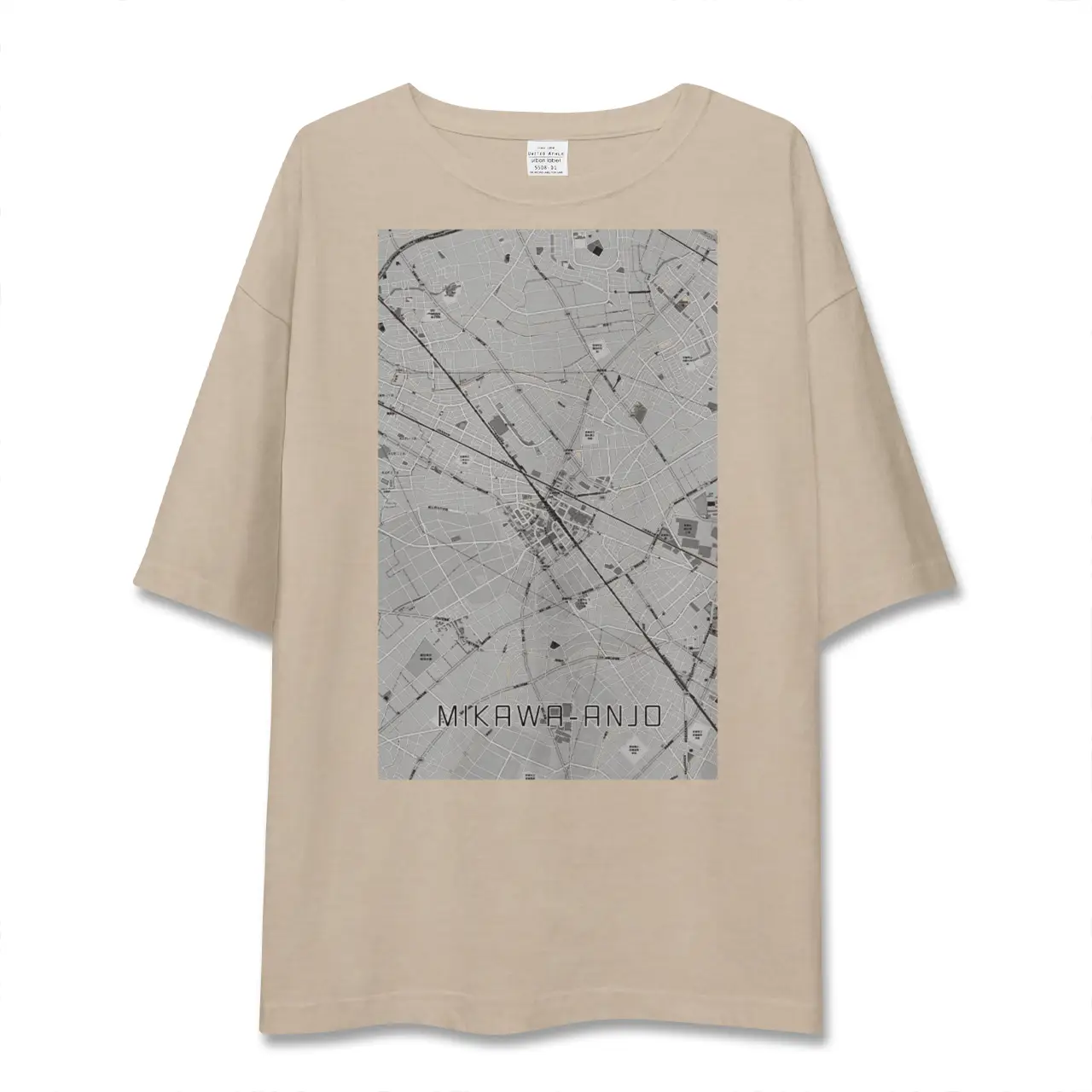 【三河安城（愛知県）】地図柄ビッグシルエットTシャツ