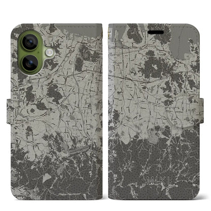 【三木（香川県）】地図柄iPhoneケース（手帳タイプ）