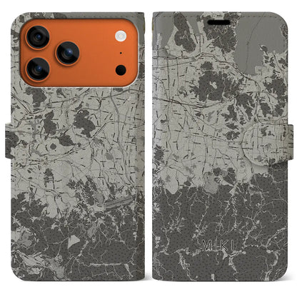 【三木（香川県）】地図柄iPhoneケース（手帳タイプ）