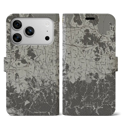 【三木（香川県）】地図柄iPhoneケース（手帳タイプ）