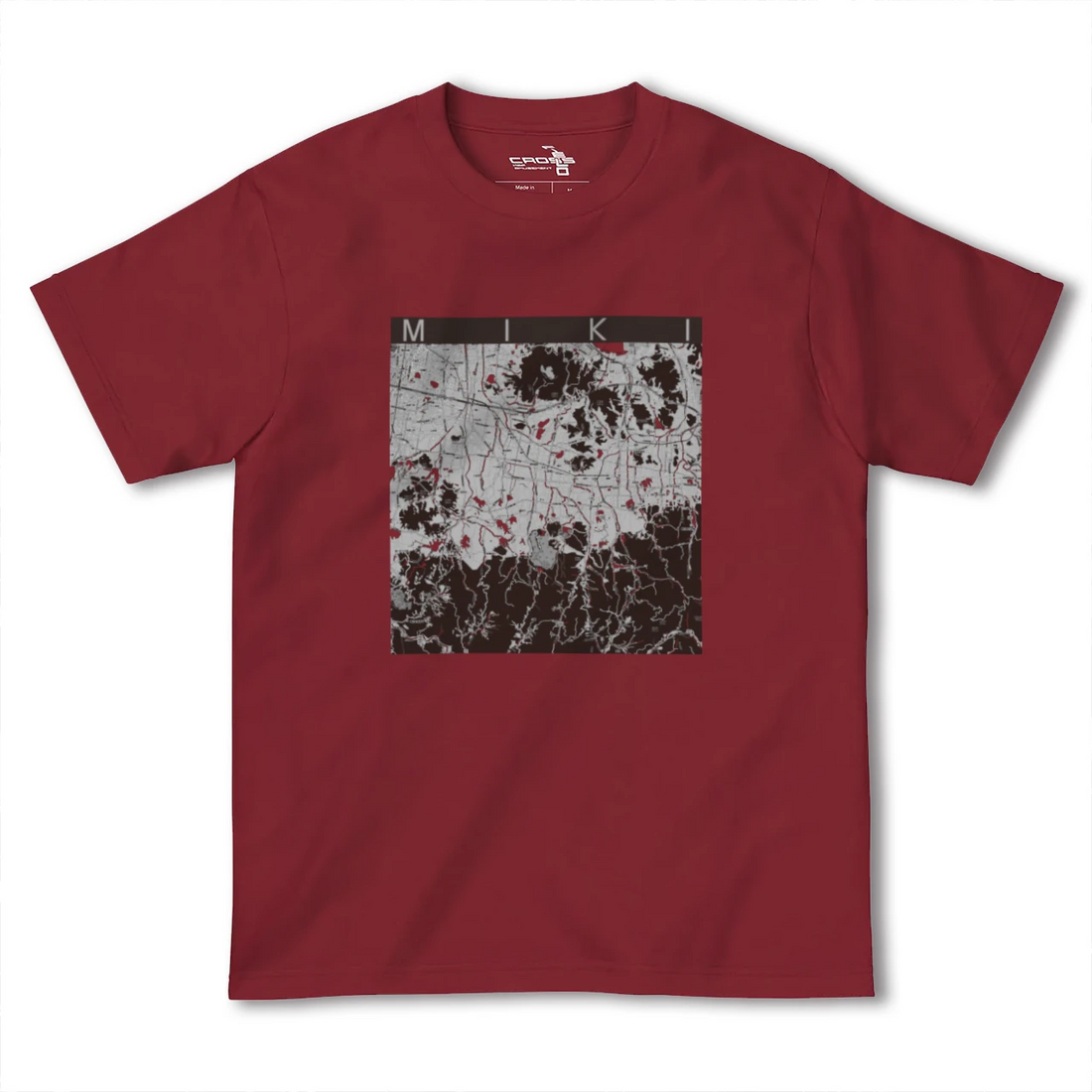 【三木(香川県)(香川県)】地図柄ヘビーウェイトTシャツ