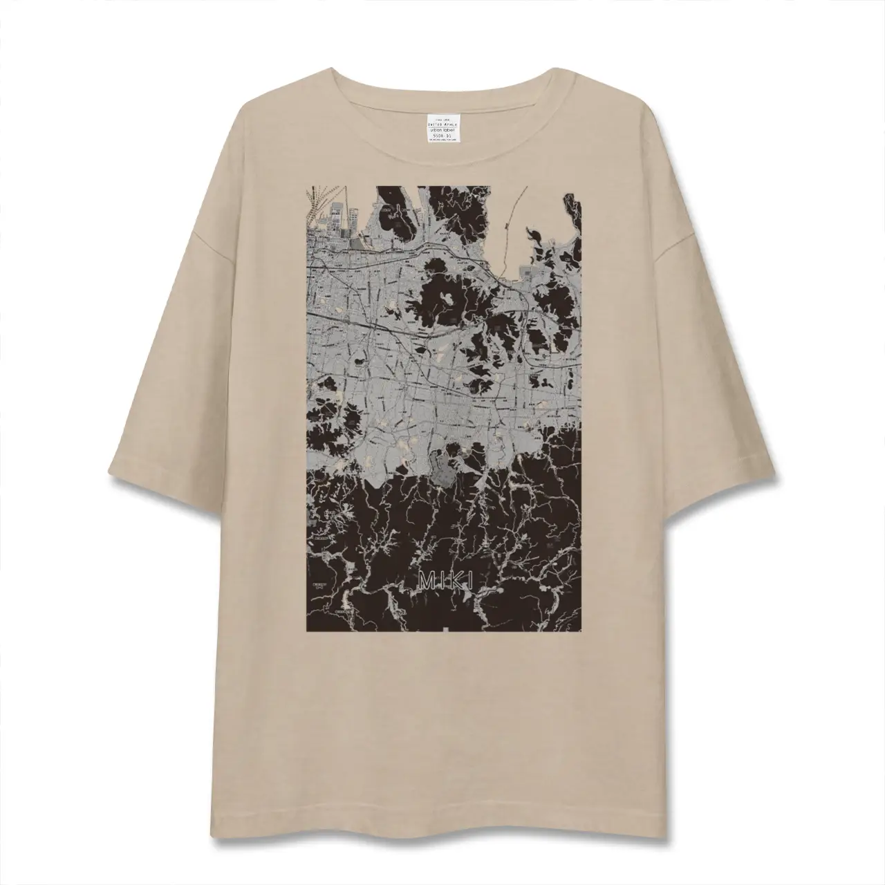 【三木（香川県）（香川県）】地図柄ビッグシルエットTシャツ