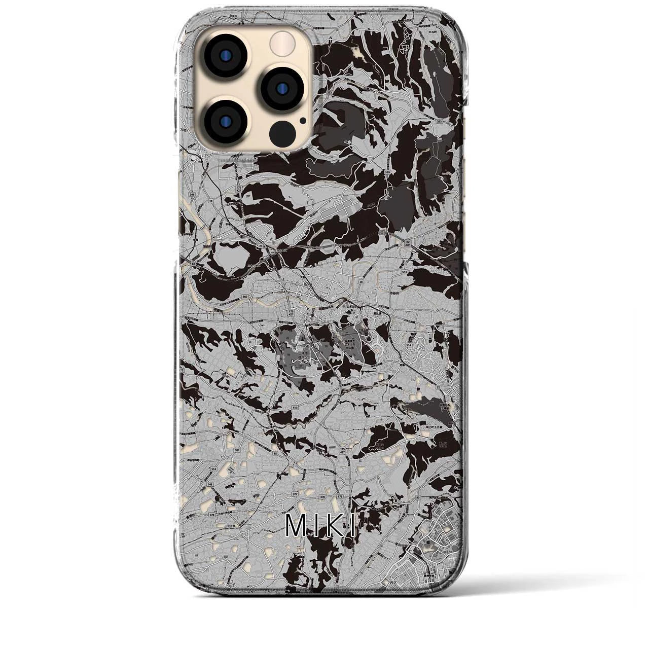 【三木（兵庫県）】地図柄iPhoneケース（クリアタイプ）