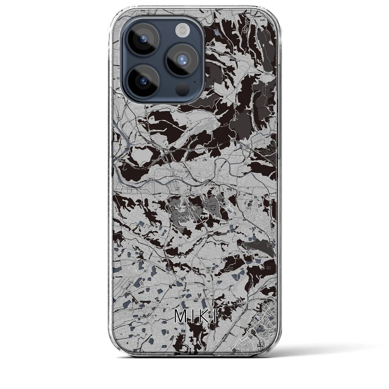 【三木（兵庫県）】地図柄iPhoneケース（クリアタイプ）