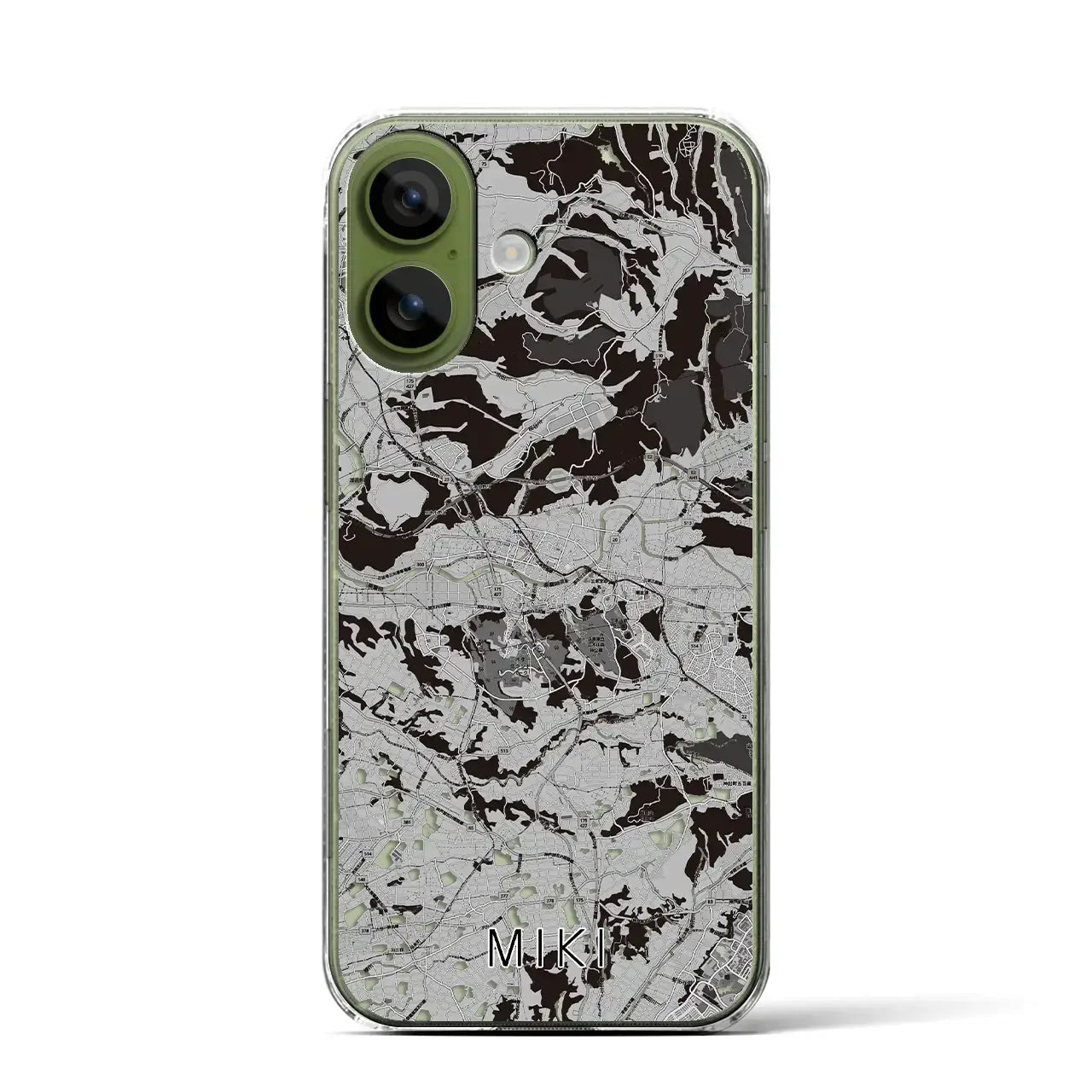 【三木（兵庫県）】地図柄iPhoneケース（クリアタイプ）