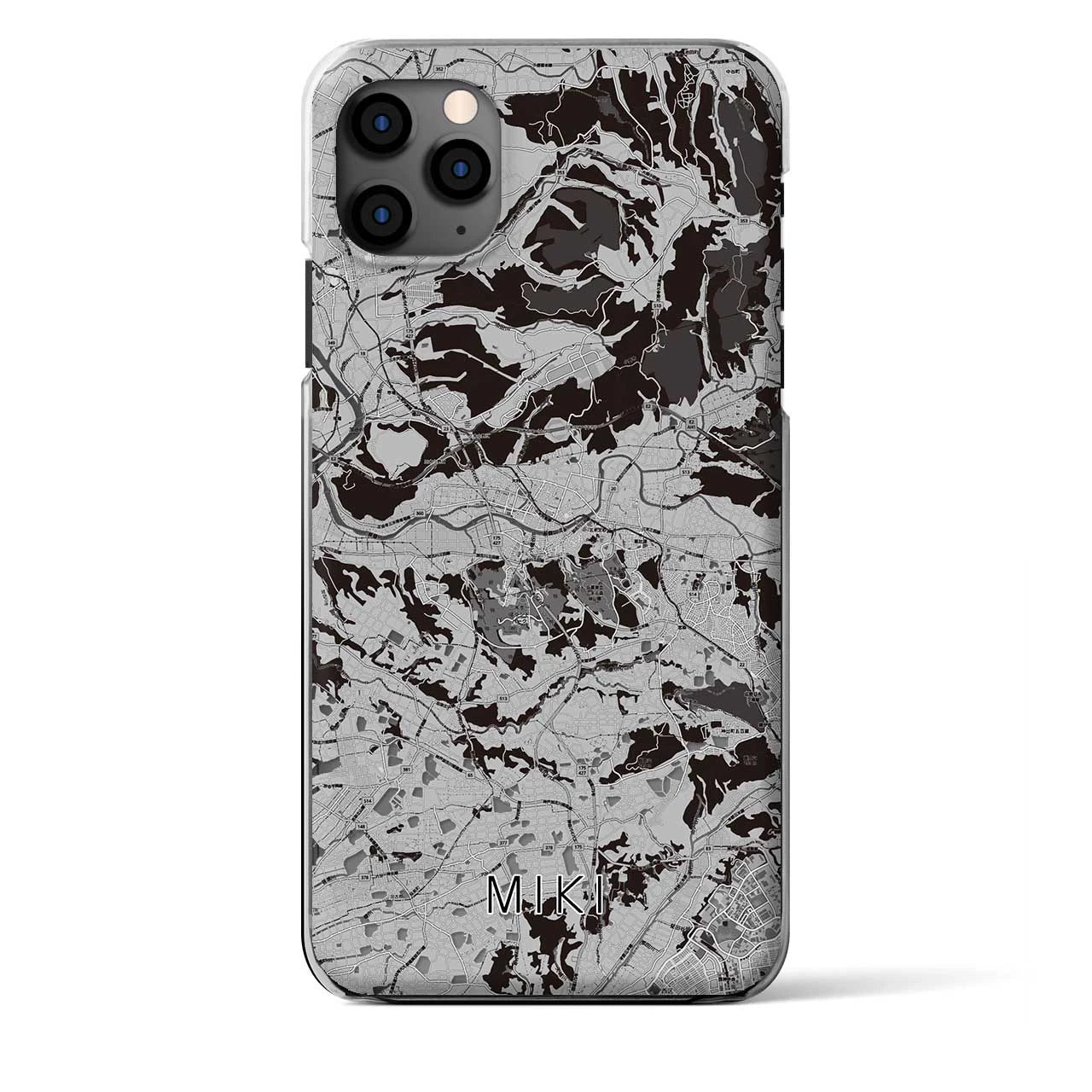 【三木（兵庫県）】地図柄iPhoneケース（クリアタイプ）