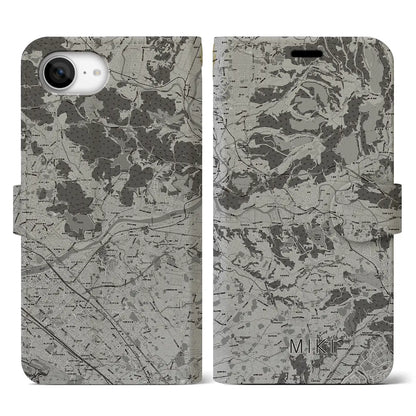 【三木（兵庫県）】地図柄iPhoneケース（手帳タイプ）