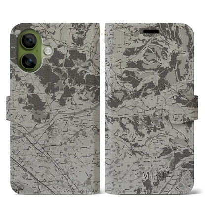 【三木（兵庫県）】地図柄iPhoneケース（手帳タイプ）