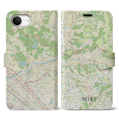 【三木（兵庫県）】地図柄iPhoneケース（手帳タイプ）