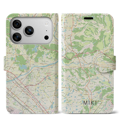 【三木（兵庫県）】地図柄iPhoneケース（手帳タイプ）