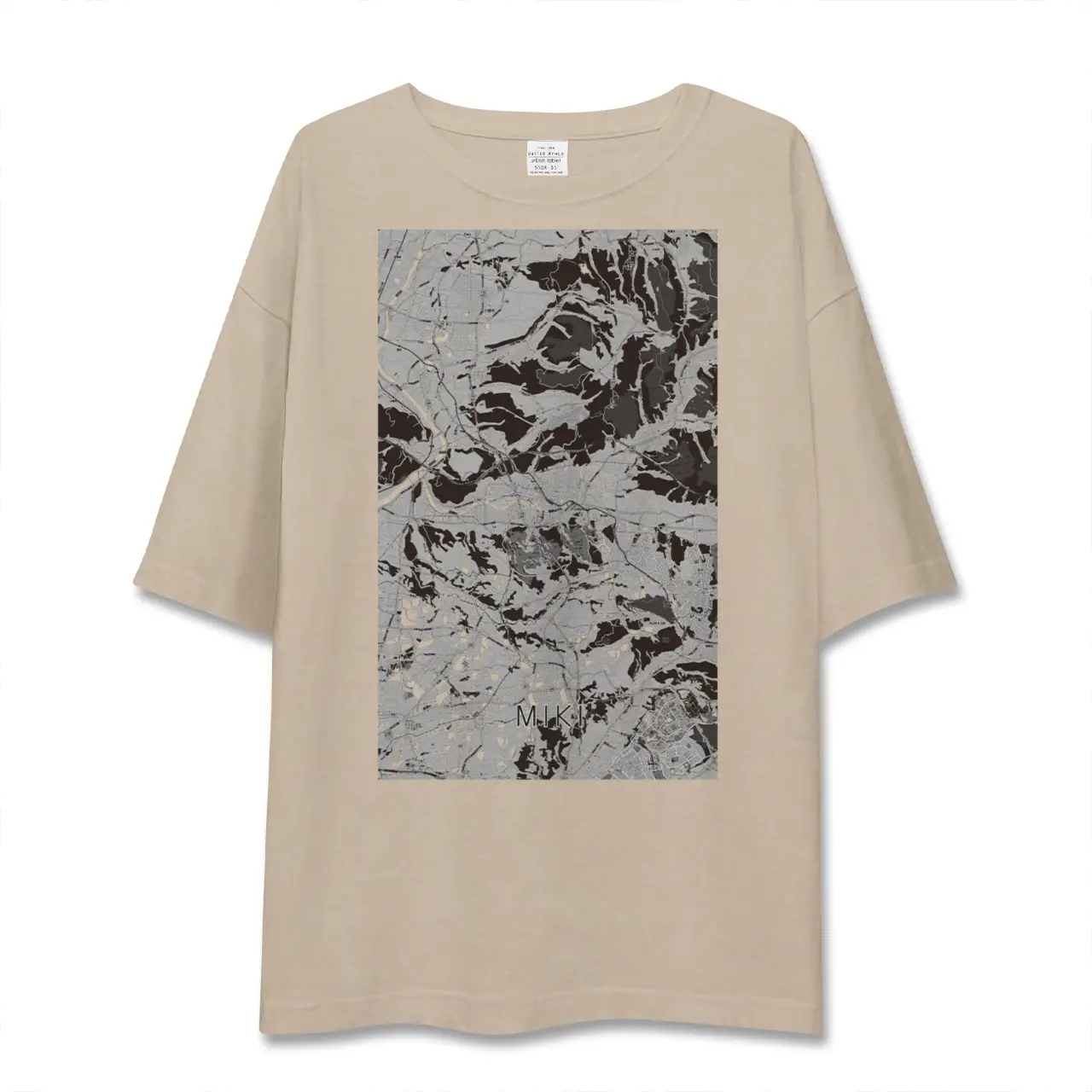 【三木（兵庫県）】地図柄ビッグシルエットTシャツ