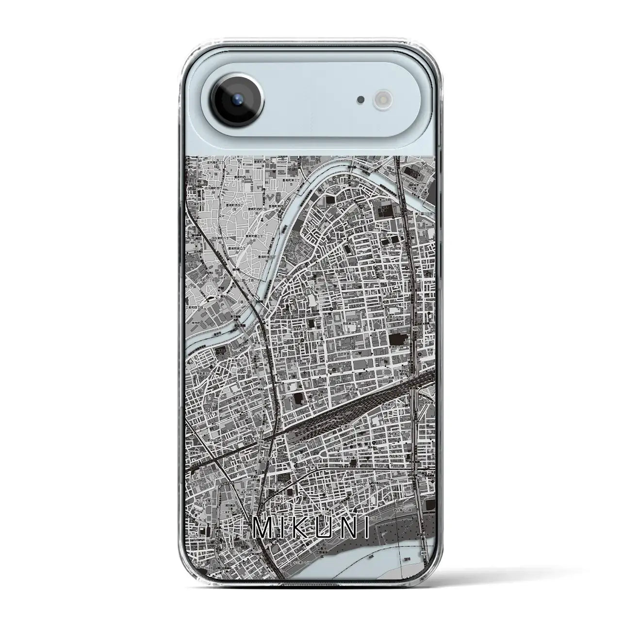【三国（大阪府）】地図柄iPhoneケース（クリアタイプ）